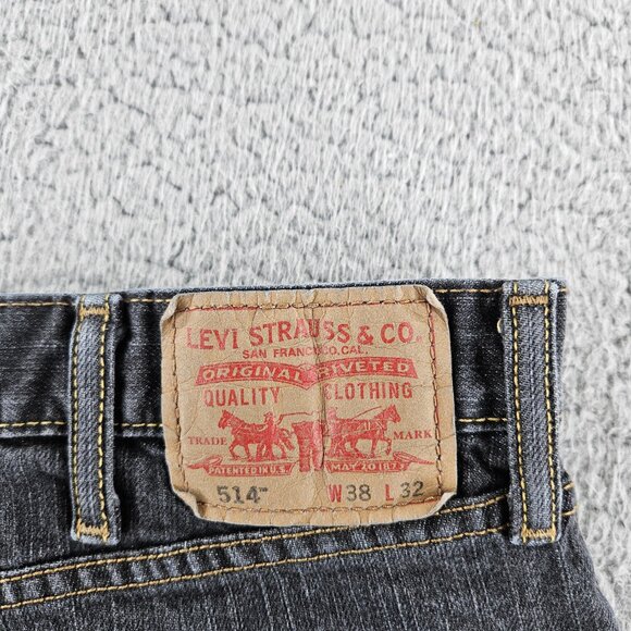 Levis Shorts Womens 38 Black 514 Slim Straight‎ Denim Cutoff Distress Frayed Hem - Picture 15 of 15